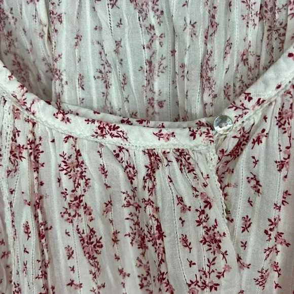 Zara Women Flowy, Boho, Floral Peasant Top Size Medium - Picture 5 of 10